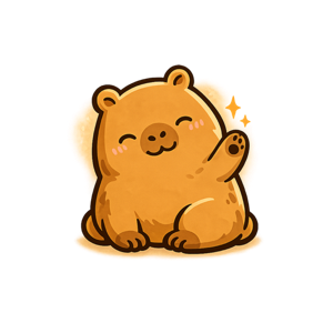 capybara waving hello